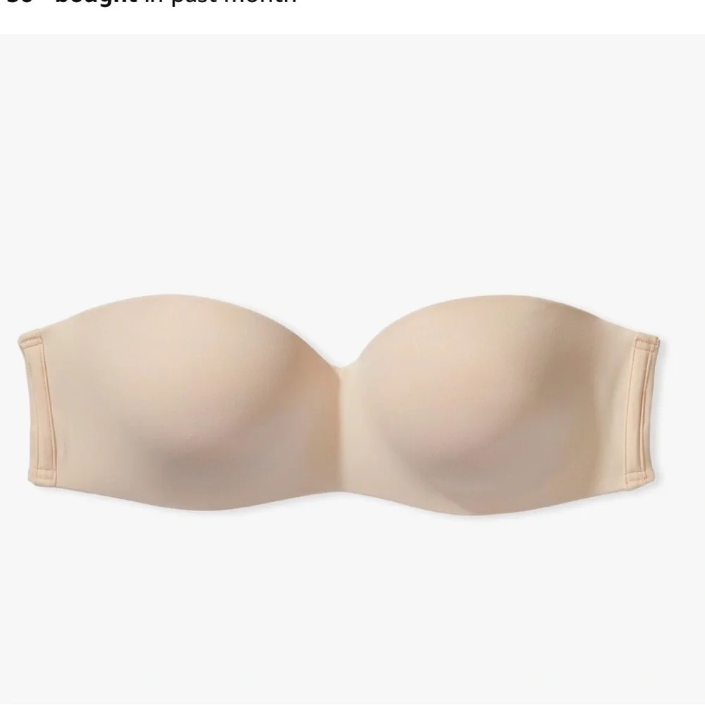 PINK VICTORIA SECERT Strapless Cream Bra push up classic cross pack 34C